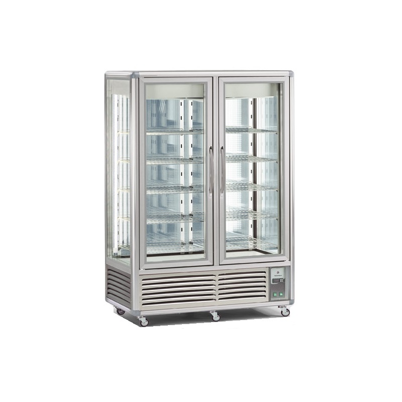 Vitrina frigorifica Tecfrigo Snelle 1100 GBT, 2 usi, capacitate 1100l, temperatura -10/-19 ºC, argintiu