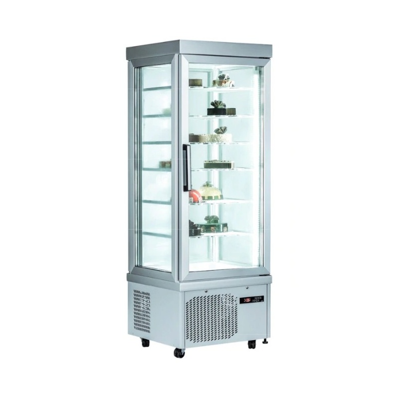 Vitrina frigorifica cofetarie Klimaitalia PSG 90 ST, capacitate 630 l, temperatura -15°C° / -25°C, argintiu