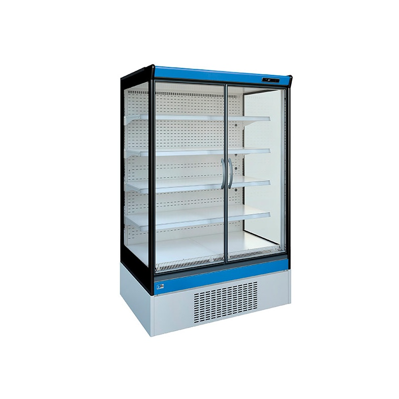 Vitrina frigorifica supermarket Tecfrigo Shuttle 250 PT, 2200 W, lungime 256 cm, +2/+4, albastru