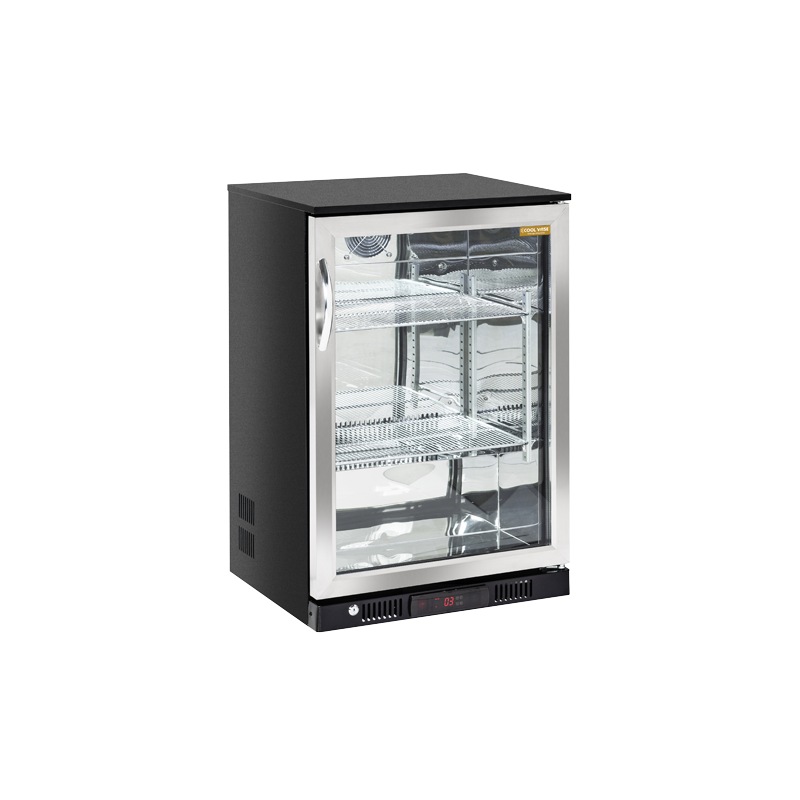 Vitrina frigorifica bauturi Cool Wise BBA 148, capacitate 138 L, temperatura +1°/ +10°C, negru/argintiu