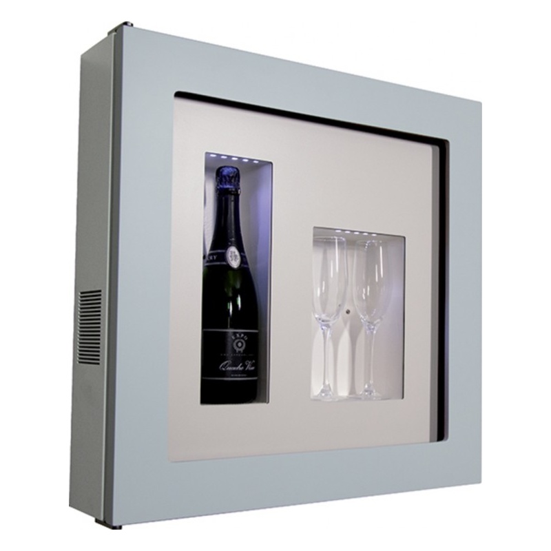 Vitrina frigorifica tablou pentru vinuri Ip Industrie QV12-B1050B/U, capacitate 1 sticla, temperatura +4/ +10°C, alb