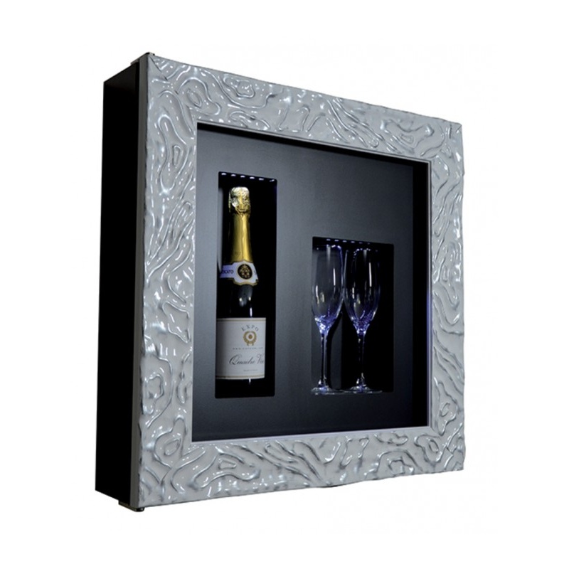 Vitrina frigorifica tablou pentru vinuri Ip Industrie QV12-N4451B/U, capacitate 1 sticla, temperatura +4/ +10°C, negru/alb