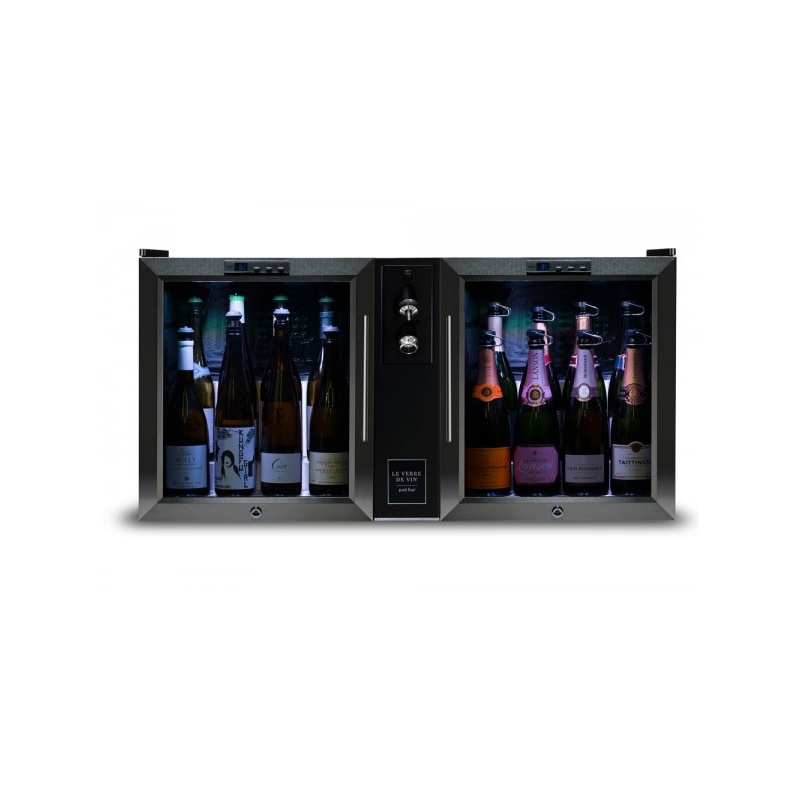 Vitrina frigorifica conservare si resigilare vinuri IPIindustrie Verre De Vin BC404, capacitate 20 sticle, +5°C° / +18°C, negru