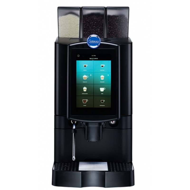 Automat de cafea Carimali Armonia Ultra MS211-LM00044 display 10k ecran tactil, 2 rasnite racord apa direct la retea negru mat
