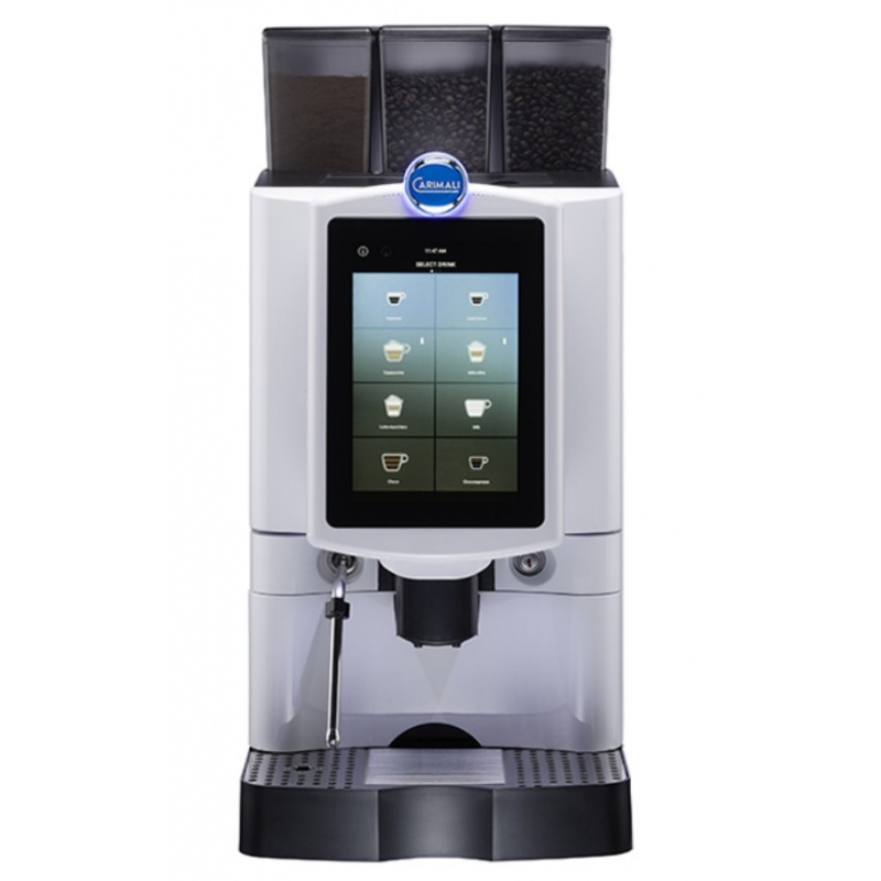 Automat de cafea Carimali Armonia Ultra LM.1 display 10k ecran tactil 1 rasnita racord apa direct la retea alb