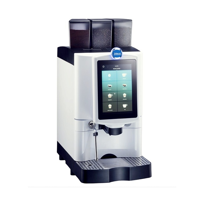 Automat de cafea Carimali Armonia Ultra LM.2 display 10k ecran tactil 2 rasnite racord apa direct la retea alb perlat