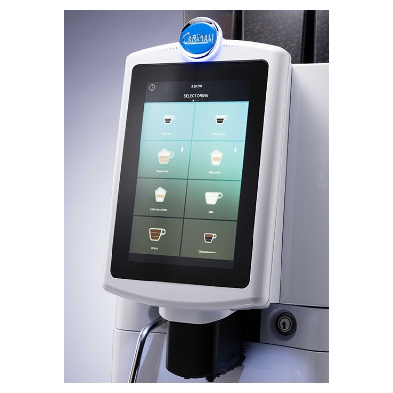 Automat de cafea Carimali Armonia Ultra LM.7 display 10k ecran tactil 2 rasnite racord apa direct la retea alb
