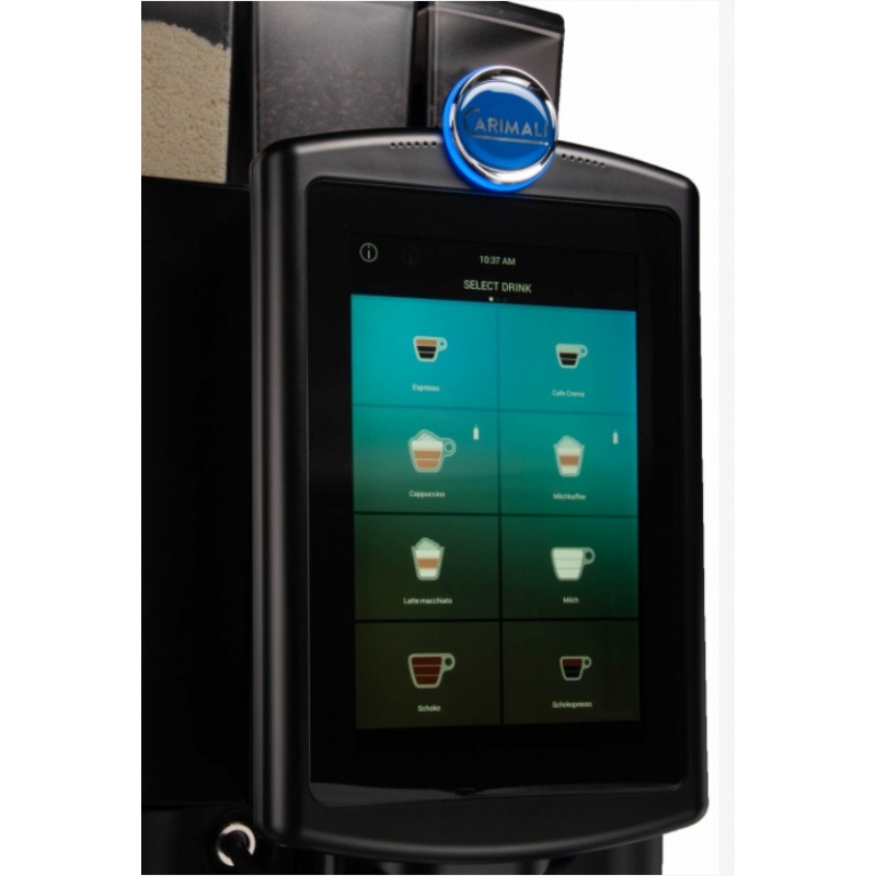 Automat de cafea Carimali Armonia Ultra LM.7 display 10k ecran tactil 2 rasnite racord apa direct la retea negru mat
