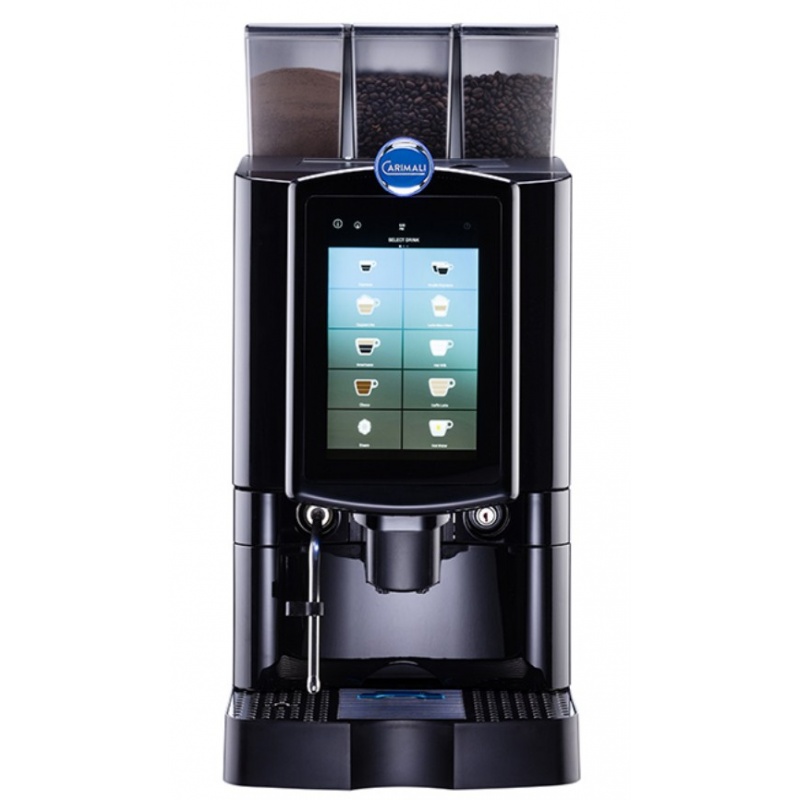 Automat de cafea Carimali Armonia Ultra LM.10 display 10k ecran tactil 1 rasnita racord apa direct la retea negru