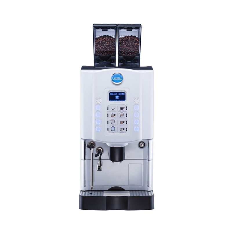 Automat de cafea Carimali Optima Soft LM.1 display 3K 1 rasnita racord apa direct la retea alb