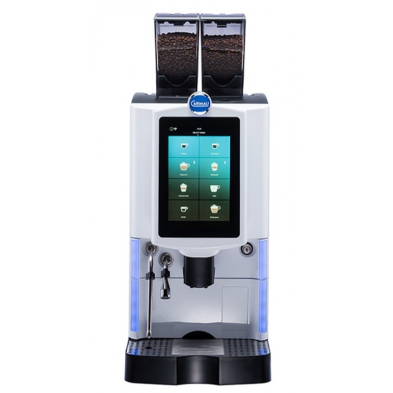 Automat de cafea Carimali Optima Ultra LM.1 display 10K ecran tactil 1 rasnita racord apa direct la retea alb