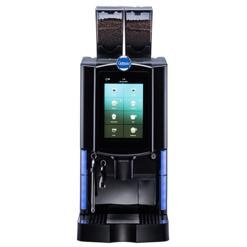 Automat de cafea Carimali Optima Ultra LM.1 display 10K ecran tactil 1 rasnita racord apa direct la retea negru