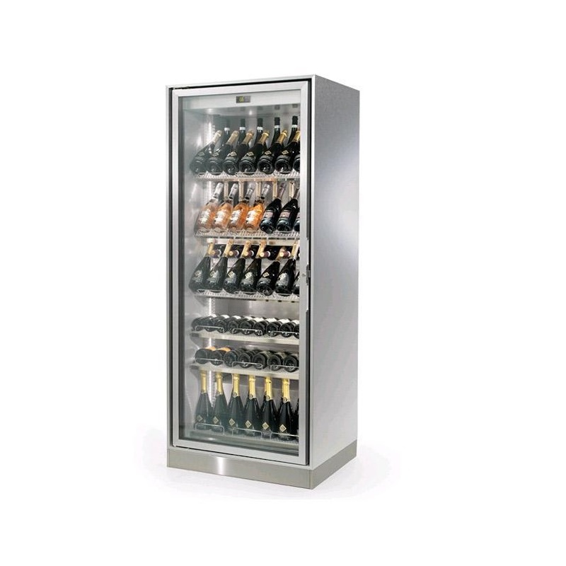 Vitrina frigorifica vinuri Enofrigo Enogalax H2000/GM5C1U, 1 deschidere, capacitate 583l, zona racire +4/+18, inox