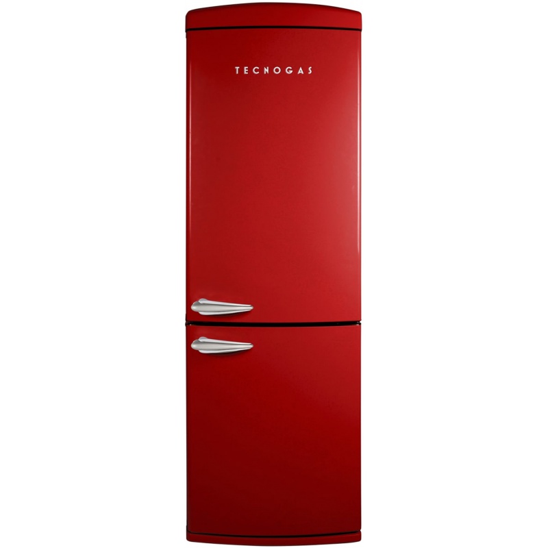 Combina frigorifica Deco Tecnogas COMBI22R, Clasa A+, 335 litri, Latime 60 cm, total No Frost, rosu