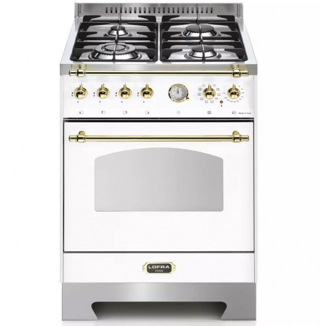 Aragaz Lofra RBI66MFT/CI, 60x60 cm, gaz, 4 arzatoare, grill, aprindere electronica, timer, crem