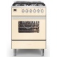Aragaz Lofra RBI66MFT/CI, 60x60 cm, gaz, 4 arzatoare, grill, aprindere electronica, timer, crem