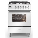 Aragaz ILVE Pro Line L06, 60x60cm, 4 arzatoare, cuptor electric, aprindere electronica, siguranta Stop Gaz, alb