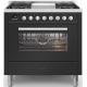 Aragaz ILVE Pro Line L09, 90x60cm, 4 arzatoare+Fry Top, cuptor electric, aprindere electronica, siguranta stop gaz, antracit
