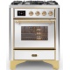 Aragaz ILVE Majestic M07N, 70x70cm, 4 arzatoare, cuptor electric, aprindere electronica, siguranta Stop-Gaz, alb