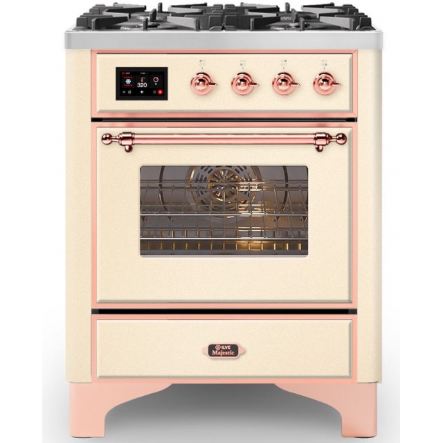 Aragaz Lofra RBI66MFT/CI, 60x60 cm, gaz, 4 arzatoare, grill, aprindere electronica, timer, crem