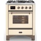 Aragaz ILVE Majestic M07N, 70x70cm, 4 arzatoare, cuptor electric, aprindere electronica, siguranta Stop-Gaz, alb antic
