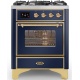 Aragaz ILVE Majestic M07N, 70x70cm, 4 arzatoare, cuptor electric, aprindere electronica, siguranta Stop-Gaz, albastru