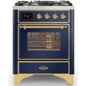 Aragaz ILVE Majestic M07N, 70x70cm, 4 arzatoare, cuptor electric, aprindere electronica, siguranta Stop-Gaz, albastru