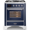 Aragaz ILVE Majestic M07N, 70x70cm, 4 arzatoare, cuptor electric, aprindere electronica, siguranta Stop-Gaz, albastru