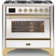 Aragaz ILVE Majestic M09N, 90x70cm, 6 arzatoare, cuptor electric, aprindere electronica, sigurante Stop-Gaz, inox
