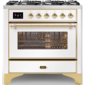 Aragaz Lofra RBI66MFT/CI, 60x60 cm, gaz, 4 arzatoare, grill, aprindere electronica, timer, crem