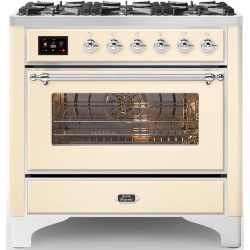Aragaz Lofra RBI66MFT/CI, 60x60 cm, gaz, 4 arzatoare, grill, aprindere electronica, timer, crem