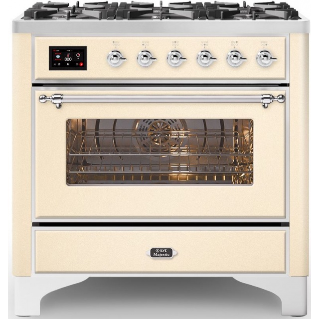 Aragaz Lofra RBI66MFT/CI, 60x60 cm, gaz, 4 arzatoare, grill, aprindere electronica, timer, crem
