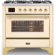 Aragaz Lofra RBI66MFT/CI, 60x60 cm, gaz, 4 arzatoare, grill, aprindere electronica, timer, crem