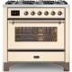 Aragaz Lofra RBI66MFT/CI, 60x60 cm, gaz, 4 arzatoare, grill, aprindere electronica, timer, crem