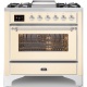 Aragaz Lofra RBI66MFT/CI, 60x60 cm, gaz, 4 arzatoare, grill, aprindere electronica, timer, crem