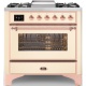 Aragaz Lofra RBI66MFT/CI, 60x60 cm, gaz, 4 arzatoare, grill, aprindere electronica, timer, crem