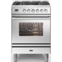 Aragaz ILVE Professional Plus P06W, 60x60cm, 4 arzatoare, cuptor electric, aprindere electronica, siguranta Stop Gaz, inox