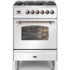Aragaz ILVE Nostalgie P06N, 60x60cm, 4 arzatoare, cuptor electric, aprindere electronica, siguranta Stop Gaz, alb