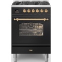 Aragaz ILVE Nostalgie P06N, 60x60cm, 4 arzatoare, cuptor electric, aprindere electronica, siguranta Stop Gaz, negru