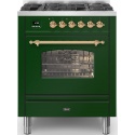 Aragaz ILVE Nostalgie P07N, 70x60cm, 4 arzatoare, cuptor electric, aprindere electronica, siguranta Stop-Gaz, verde