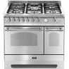 Aragaz Lofra Dolcevita RSD96GVGTE/CI, 90x60 cm, gaz, 5 arzatoare, grill, 2 cuptoare gaz-electric, timer, inox