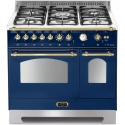 Aragaz LOFRA Dolcevita RBLD96MFTE/CI, 90x60cm, gaz, 5 arzatoare, grill, rotisor, timer, cuptor dublu, albastru