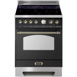 Aragaz Lofra Dolcevita RNM66MFT/5i, 60x60 cm, 4 zone gatit, plita inductie, cuptor electric 9 functii, grill, negru mat