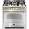Aragaz Lofra Dolcevita RSG96MFT/CI, 90x60 cm, gaz, 5 arzatoare, grill, aprindere electronica, timer, inox