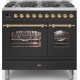 Aragaz ILVE Nostalgie PD09N, 90x60cm, 6 arzatoare, cuptor dublu, aprindere electronica, siguranta Stop Gaz,negru antracit Aragaz ILVE Nostalgie PD09N, 90x60cm, 6 arzatoare, cuptor dublu, aprindere electronica, siguranta Stop Gaz,negru antracit
