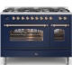 Aragaz ILVE Majestic M12N, 120x70cm, 8 arzatoare, cuptor dublu, aprindere electronica, siguranta Stop- Gaz, albastru Aragaz ILVE Majestic M12N, 120x70cm, 8 arzatoare, cuptor dublu, aprindere electronica, siguranta Stop- Gaz, albastru