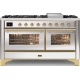 Aragaz Lofra RBI66MFT/CI, 60x60 cm, gaz, 4 arzatoare, grill, aprindere electronica, timer, crem