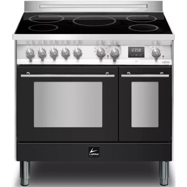 Aragaz Lofra VENEZIA PNMG96MFT/5I, 90X60cm, 5 zone cu inductie, cuptor electric , grill, timer, negru