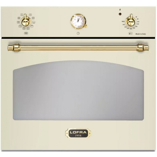 Aragaz Lofra RBI66MFT/CI, 60x60 cm, gaz, 4 arzatoare, grill, aprindere electronica, timer, crem