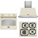 Aragaz Lofra RBI66MFT/CI, 60x60 cm, gaz, 4 arzatoare, grill, aprindere electronica, timer, crem